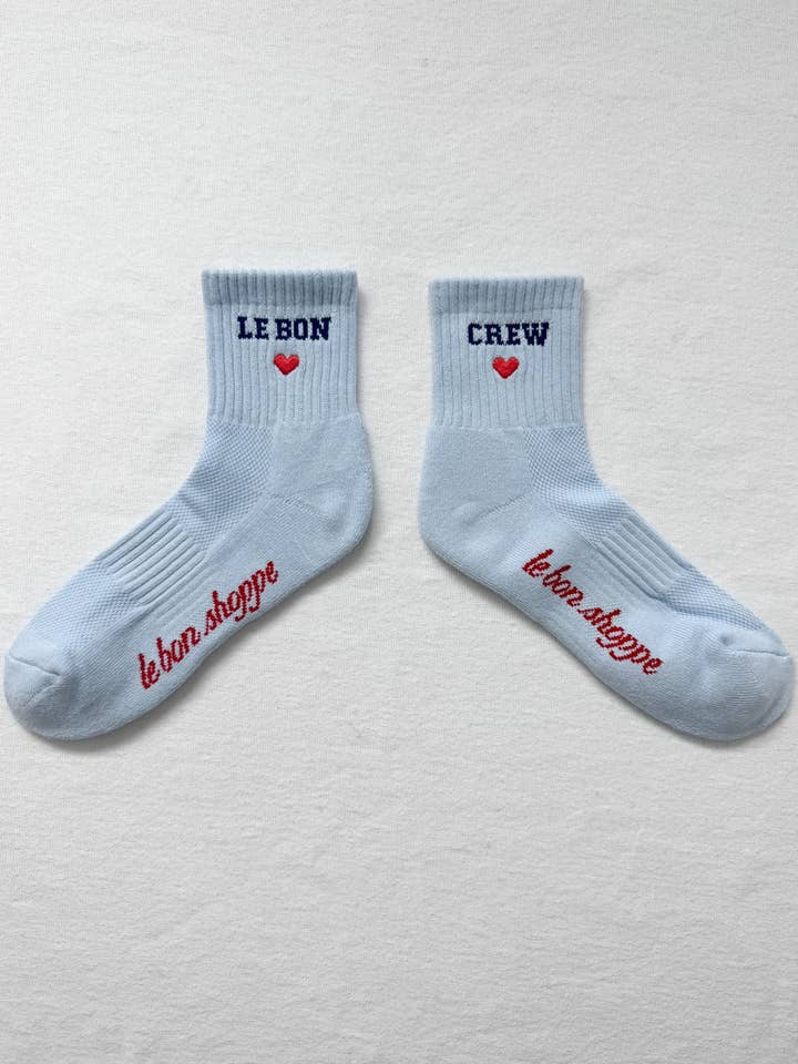 Le Bon Shoppe - Wholesale Socks - Women's - Embroidered Crew Socks (wholesale)