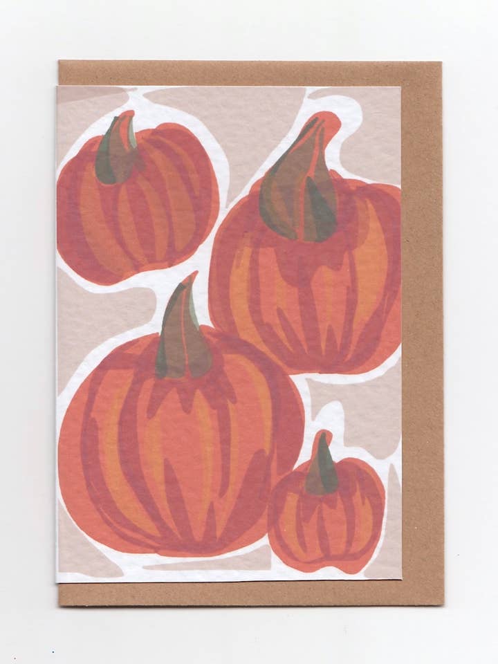 Halloween Pumpkins- Autumn Card for wholesale by Jenny Robson Design