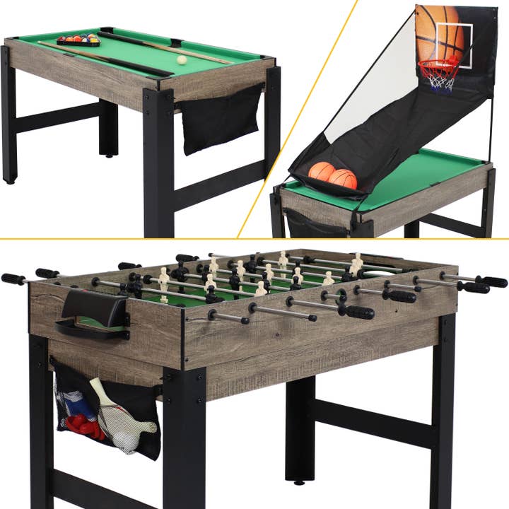 Sunnydaze Decor - Wholesale Board Game - Modern Rustic Style 5-in-1 Multi-Game Table - Gray