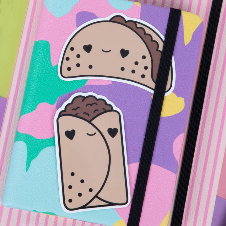 Taco & Burrito | Vinyl klistermærker | Kawaii klistermærker for engroshandel hos Le Petit Pin