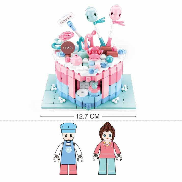 Texas Toy Distribution - Wholesale Building Set - Kids - Food Court Candy House Building Brick Kit (324 Pcs)3