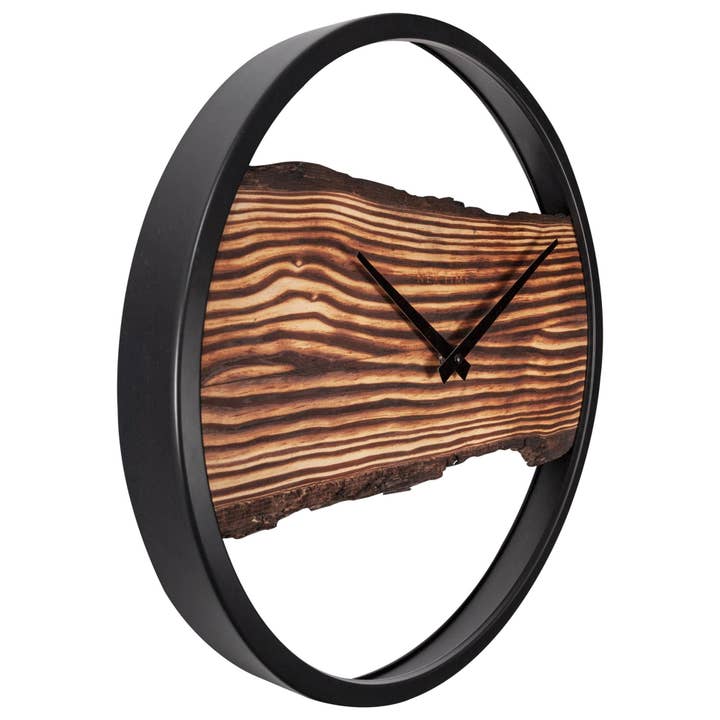 NeXtime - Wholesale Wall Clock - Forest Metal & Solid Wood Wall Clock1