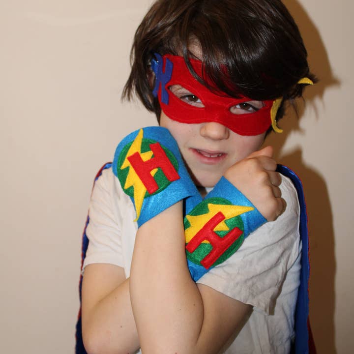 The Flat Of Kat - Wholesale Costume - Kids - Superhero Cuffs For Kids with initial1