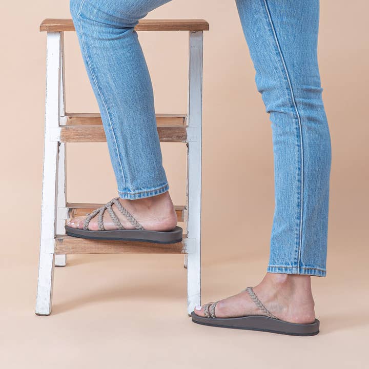 Plaka - Wholesale Flip Flops - Women's - Relief Summer Flip Flops with Arch Support - Brazilian Sand3