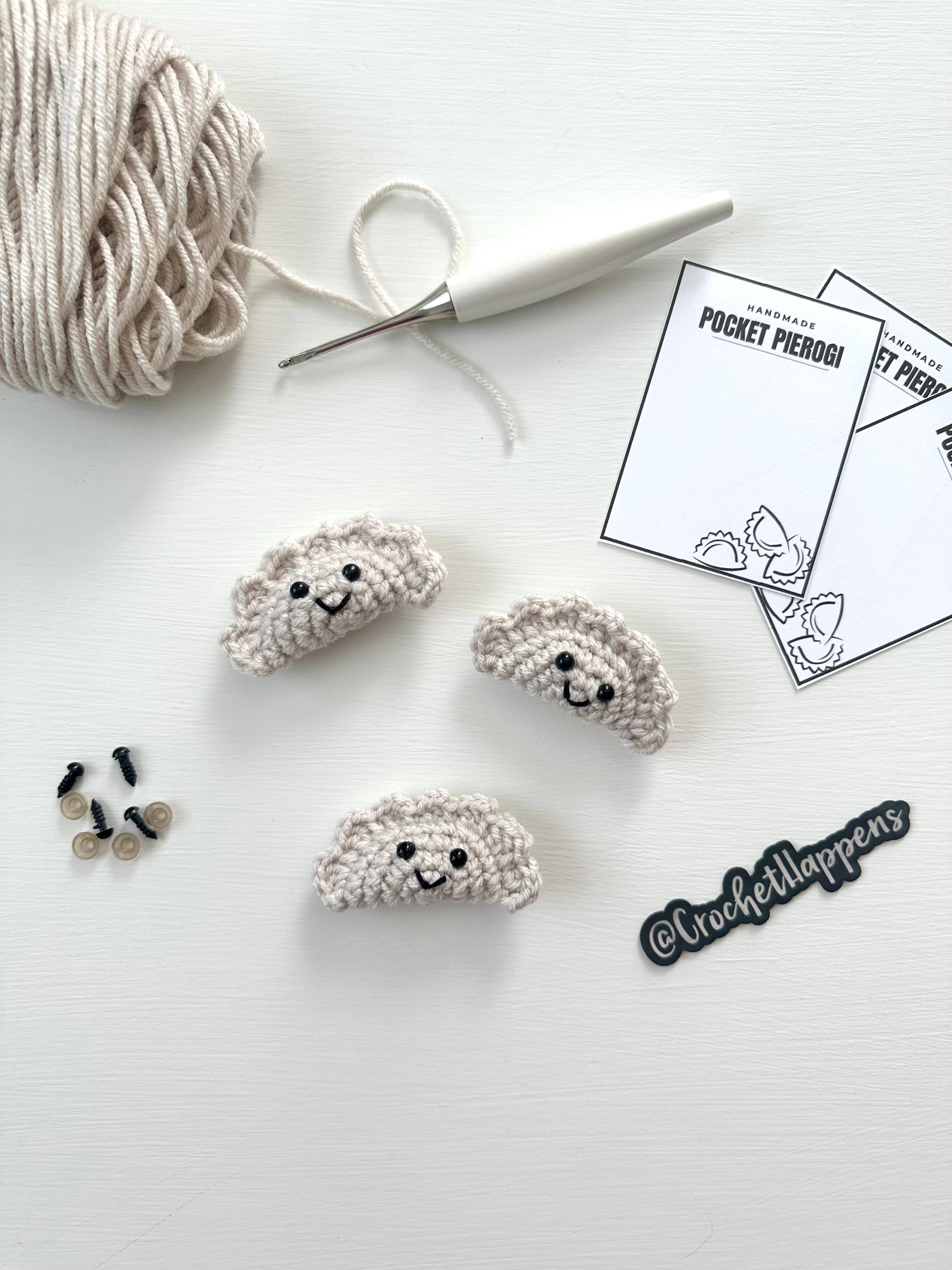 Crochet Happens - Wholesale Stuffed/Plush Toy - Kids & Baby - Pocket Pierogi - Set of 8 - Made to Order1