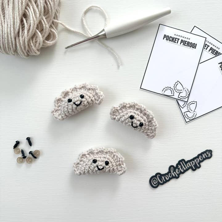 Crochet Happens - Wholesale Stuffed/Plush Toy - Kids & Baby - Pocket Pierogi - Set of 8 - Made to Order1