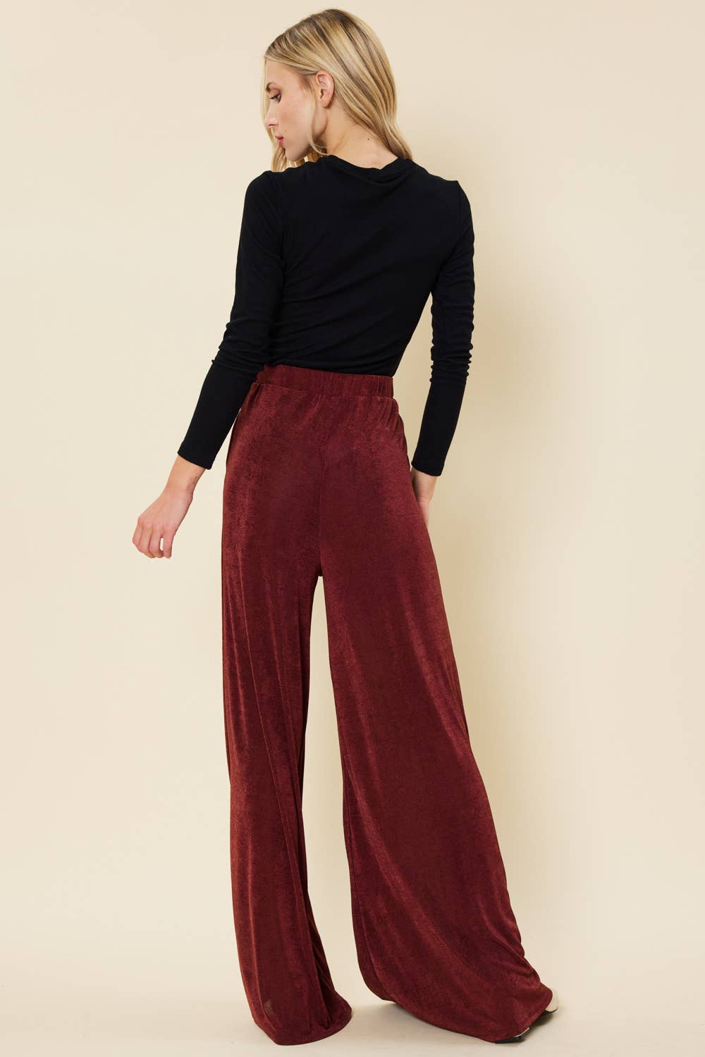 FSL Apparel - Wholesale Pants - Women's - SP7053 - WIDE LEG LONG PANTS WITH ELASTIC WAIST BAND2
