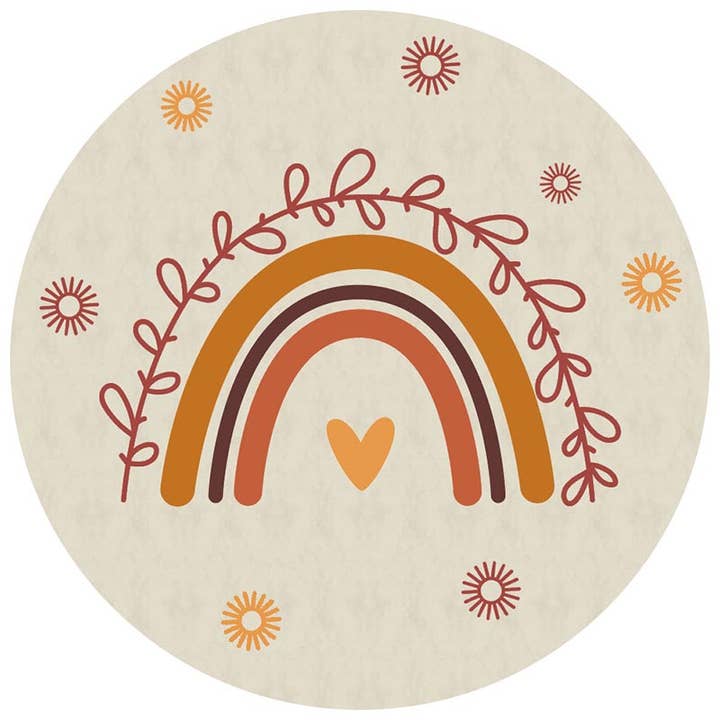 Vægcirkel regnbue boho terra for engroshandel hos Love This Art