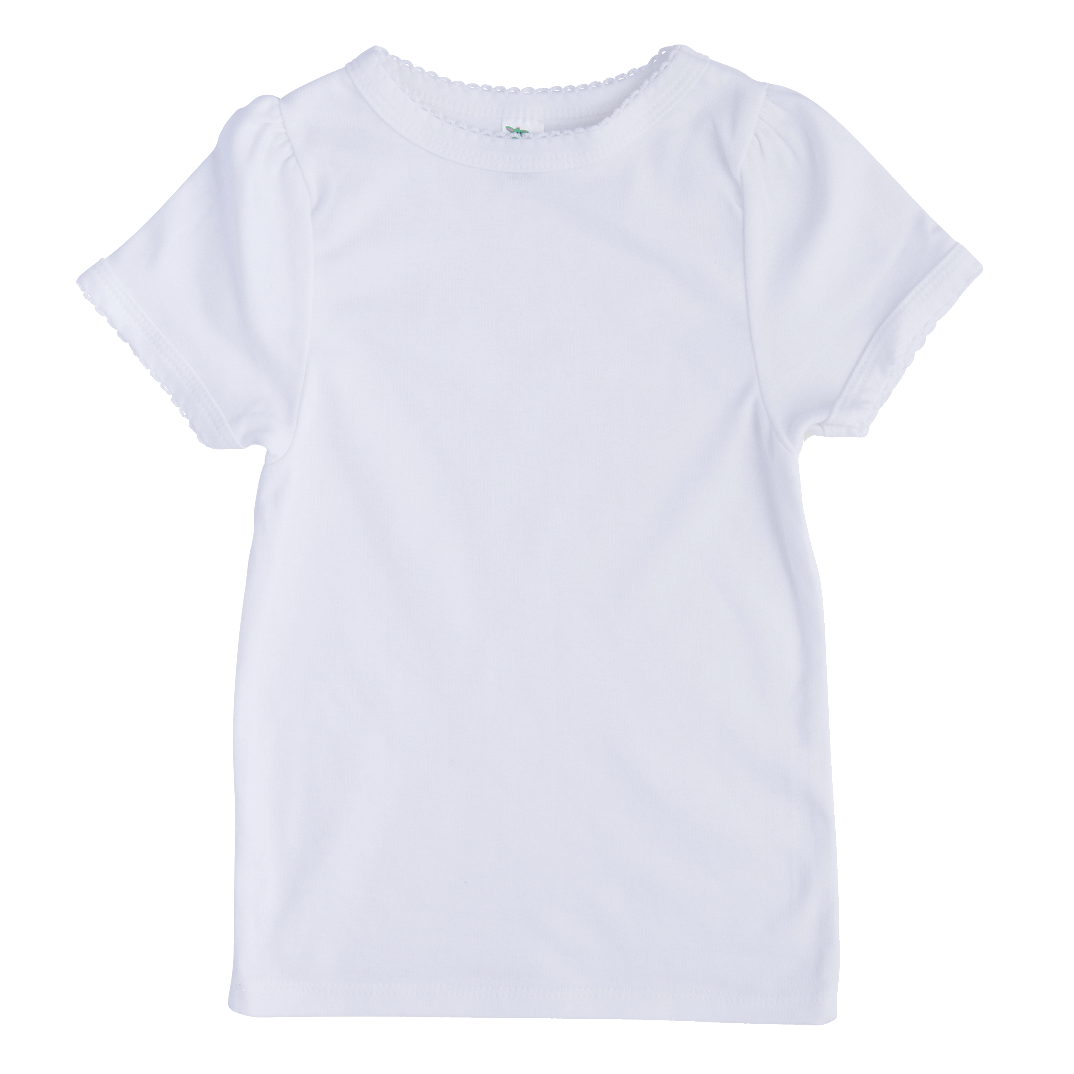 Vit Spädbarnströja för flicka med kammussla med puffärm 6-PACK för wholesale på Faire0