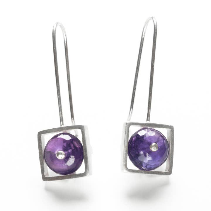 CX01LE Quadratische Käfig-Ohrringe mit französischem Draht für den Großhandel von ASHKA DYMEL Studio