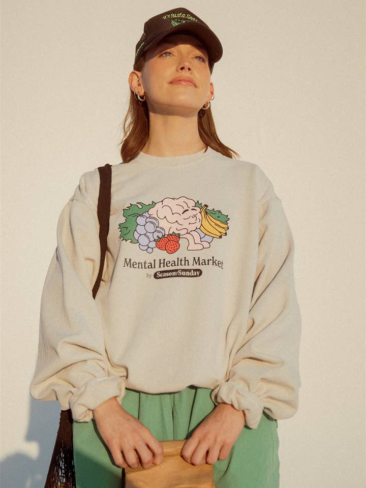Mental Health Market Crewneck pour la vente par Season of Sunday
