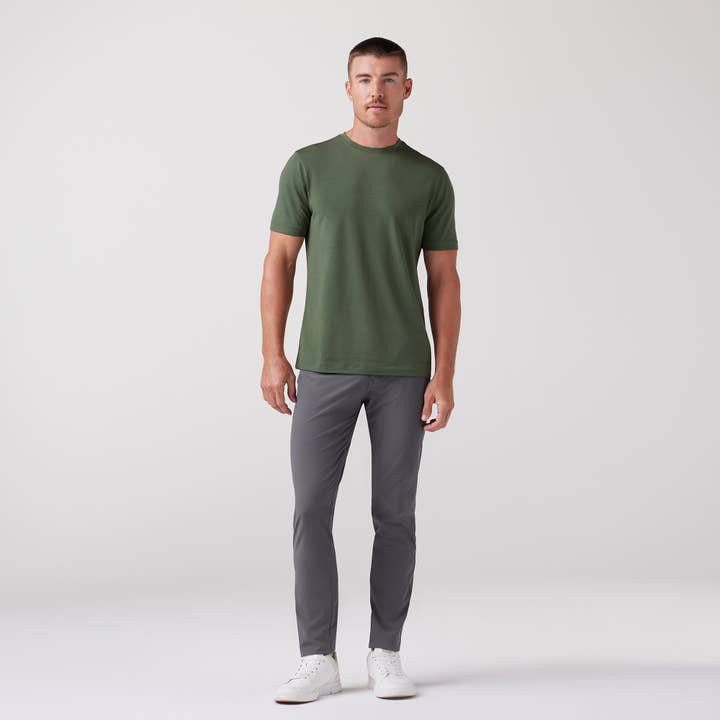 Knox SS T-Shirt - Olive Solid for wholesale by Mizzen+Main