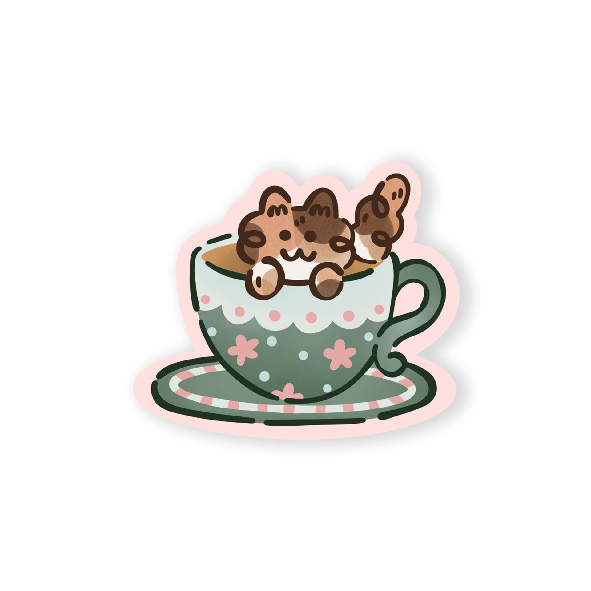The Stray Shop - Wholesale Sticker - Calico Kit-Tea Sticker