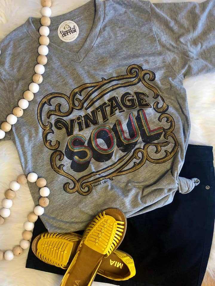 Vintage Soul Tee for wholesale by Branded Cotton