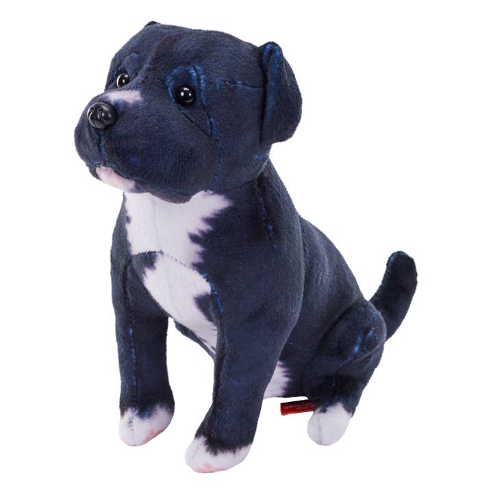Wild Republic - Wholesale Stuffed/Plush Toy - Kids & Baby - Rescue Pit Bull Black Stuffed Animal W Sound 5.5"