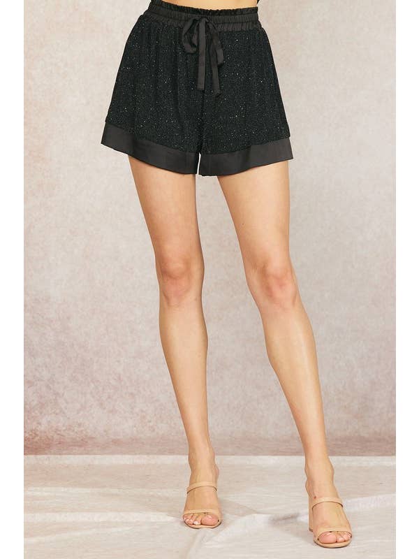 Black Shiny And Satin Shorts for wholesale on Faire4