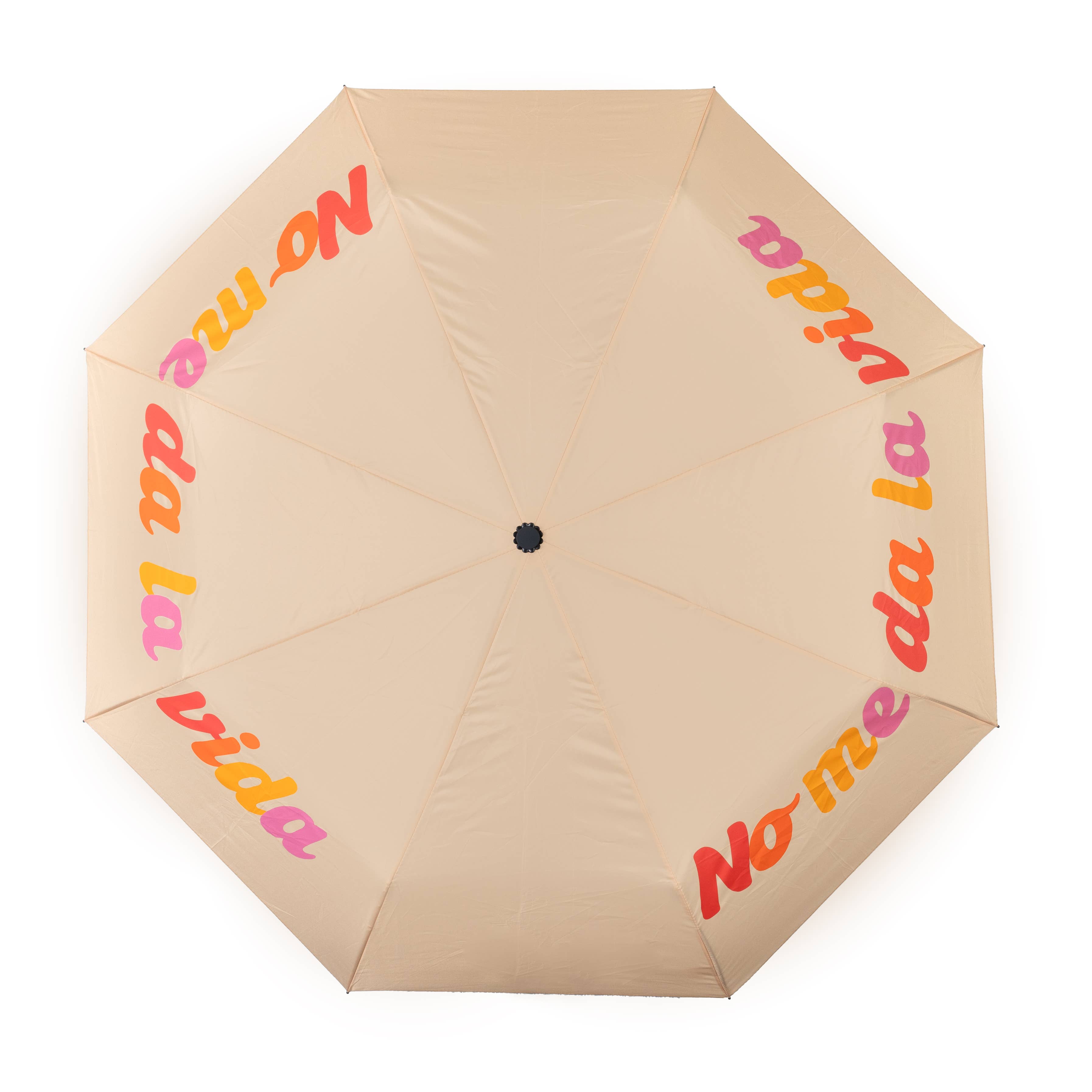 Fisura - Wholesale Umbrella - Unisex - Beige folding umbrella "I don't have the time"1