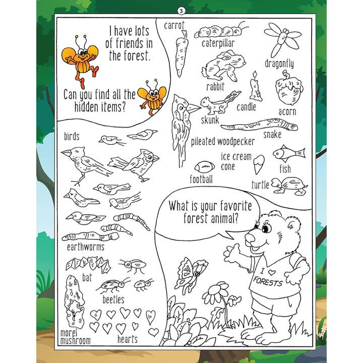 Fox Chapel Publishing - Wholesale Puzzle - Kids - Hidden Picture Puzzles - In the Forest - Seek & Find Puzzles2