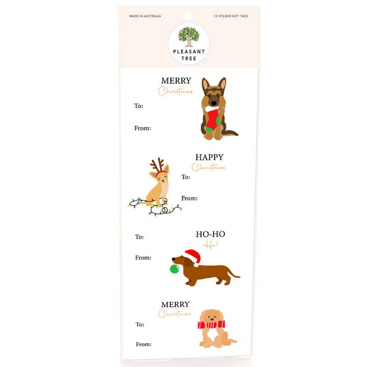 Christmas Canines - Sticky Labels for wholesale by Pleasant Tree