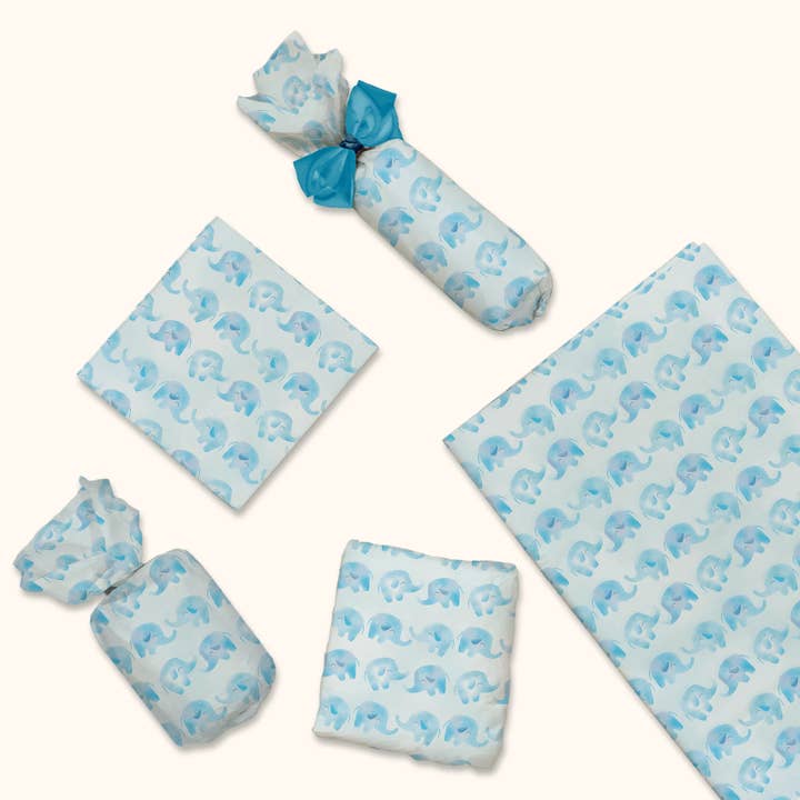 Eleven Fashion - Wholesale Tissue paper - Blue Elephant Designer Printed Tissue Paper1