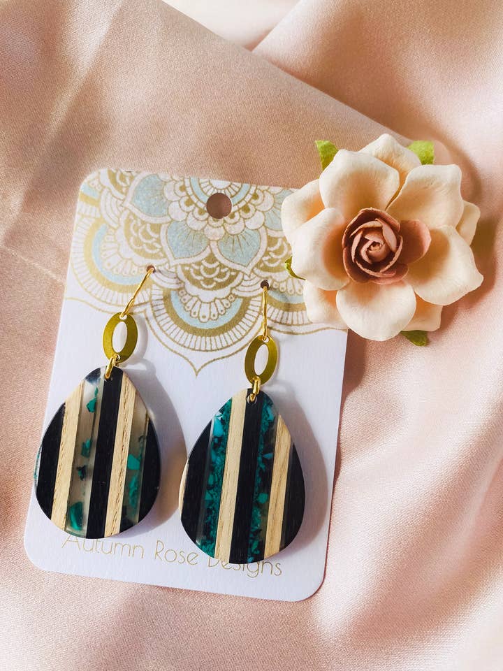 Orecchini in legno Boho 12 per la vendita all'ingrosso da parte di Autumn Rose Designs