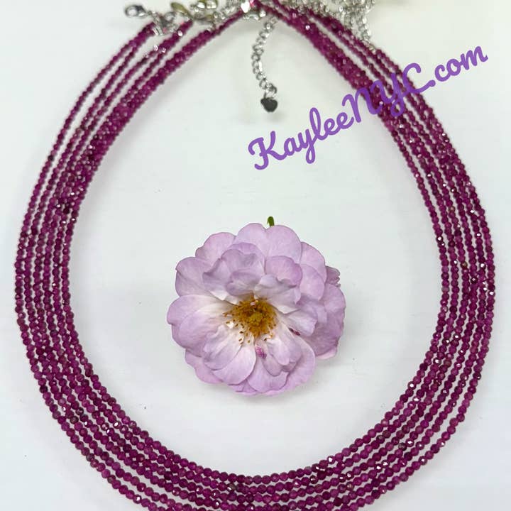 KayleeNYC - Wholesale Spiritual Stone/Crystal - 2mm Natural Ruby Necklaces Crystal6