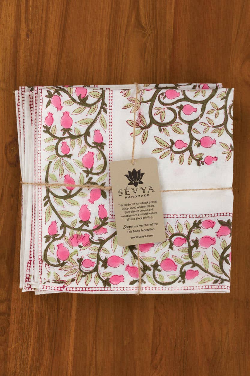 Sevya Handmade - Wholesale Dinner & Cloth Napkin - Blooming Tree Napkin Set  1