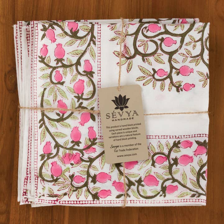 Sevya Handmade - Wholesale Dinner & Cloth Napkin - Blooming Tree Napkin Set 1