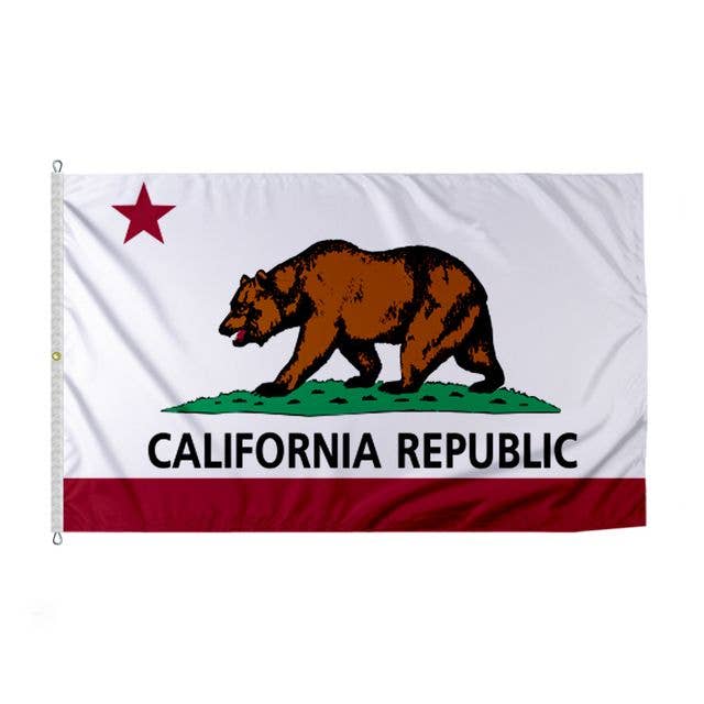Drapeau de l'État de Californie AGAS 8x12 ft - Imprimé en nylon 200D pour la vente par AGAS MFG INC