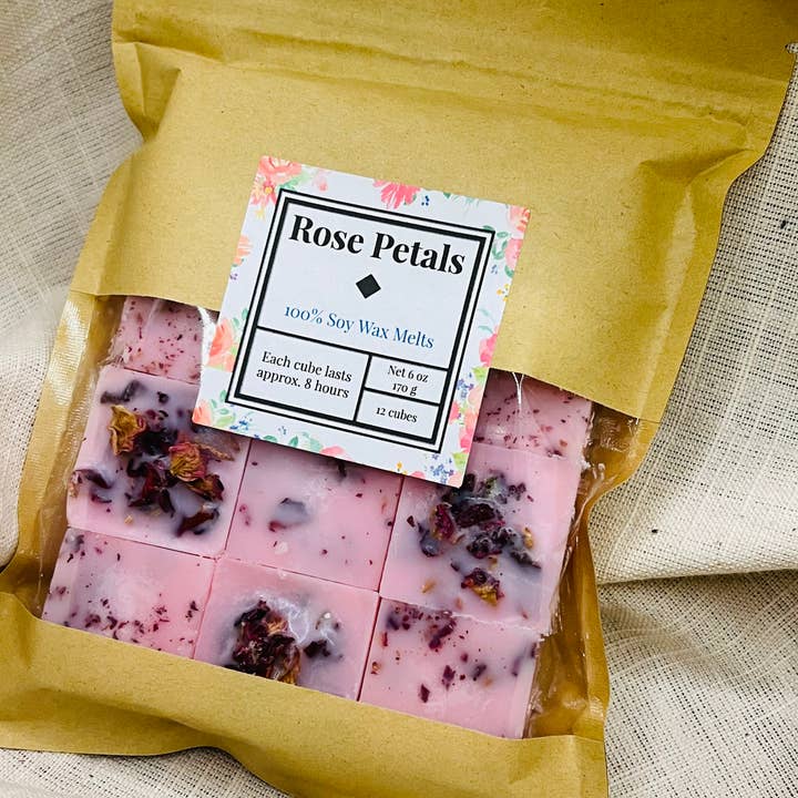 Rose petal botanical wax melts 12 cubes for wholesale by Ornis.K