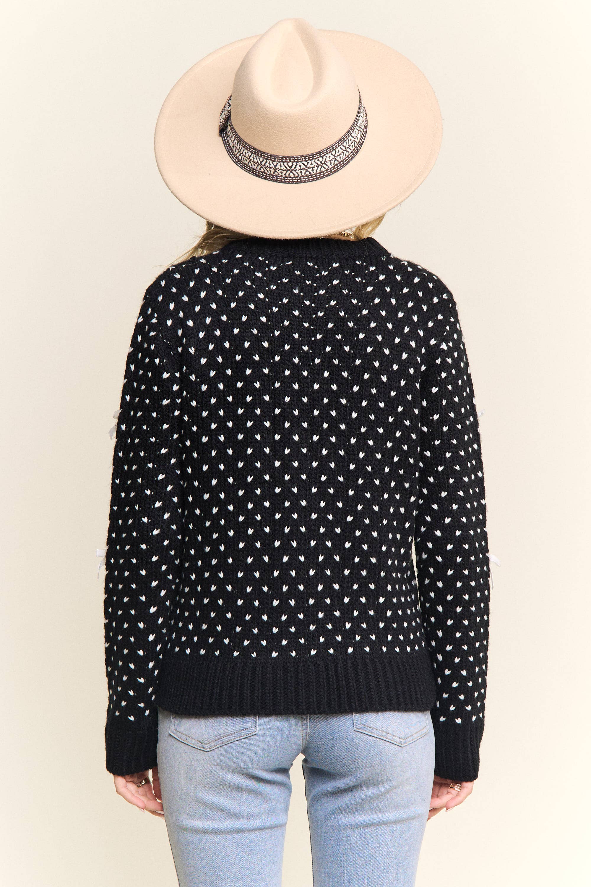 Madelyn - Wholesale Knit Sweater - Women's - LESW4122- KNIT SWEATER WITH BOW ACCENTS16