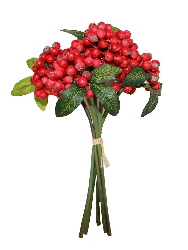 11" Red Berry Bouquet for wholesale by WORTH IMPORTS