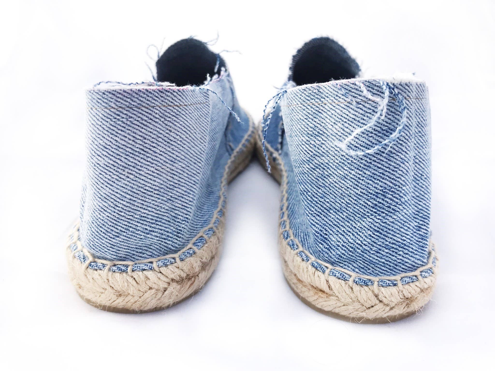 Le Fanghe - Wholesale Flats - Women's - RIVETED - handmade unisex espadrilles in vintage Levi's2
