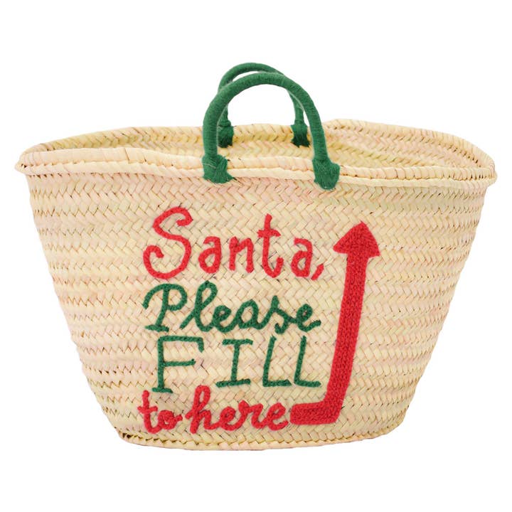 King Of Handmade - Wholesale Gift Bag - Christmas Straw Gift Basket _ Customized Santa Large Bag 8