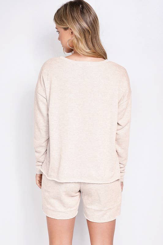 Lemon Tree - Wholesale Lounge Set - Women's - Heart candy print sweatshirt loungewear set8