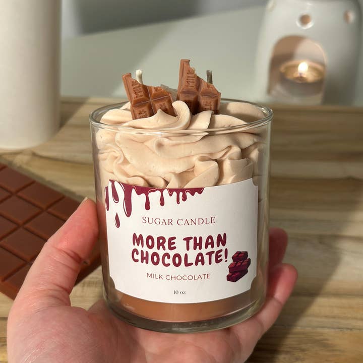 Sugar Candle - Wholesale Jar/Filled Candle - Whipped Cream Milk Chocolate Candle – Dessert Candle & Gift for Any Occasion8