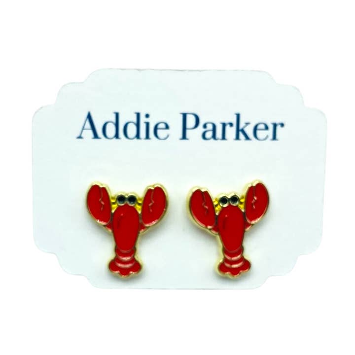 Stud Earrings (ST 120) - Enamel Lobster Stud Earrings for wholesale by Addie Parker Jewelry