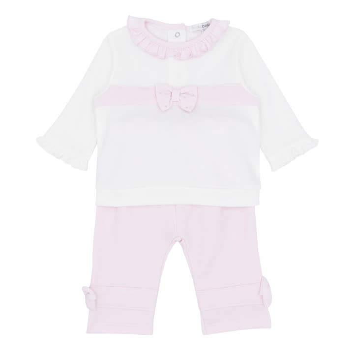FONTAINE Girls Pink/Ivory Jog Set for wholesale by Blues Baby