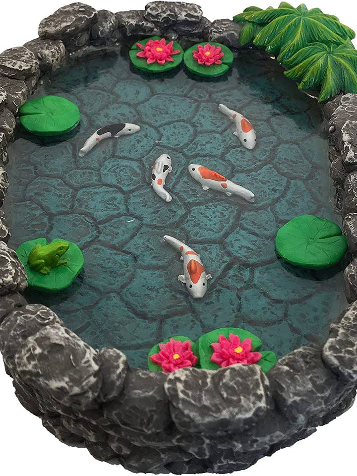 GlitZGlam KOI Miniature Pond - Koi Pond for a Fairy Garden for wholesale by GlitZGlam