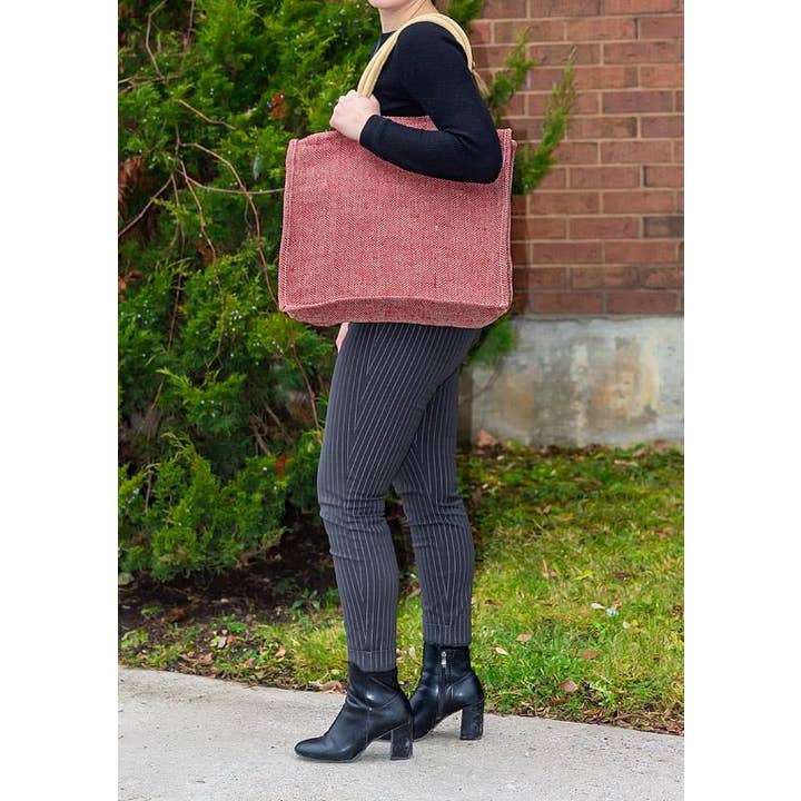 Abbott - Wholesale Tote Bag - Women's - Herringbone Tote-13x16"L
