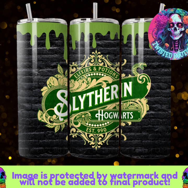 Slytherin Tumbler for wholesale by Twisted Bootique