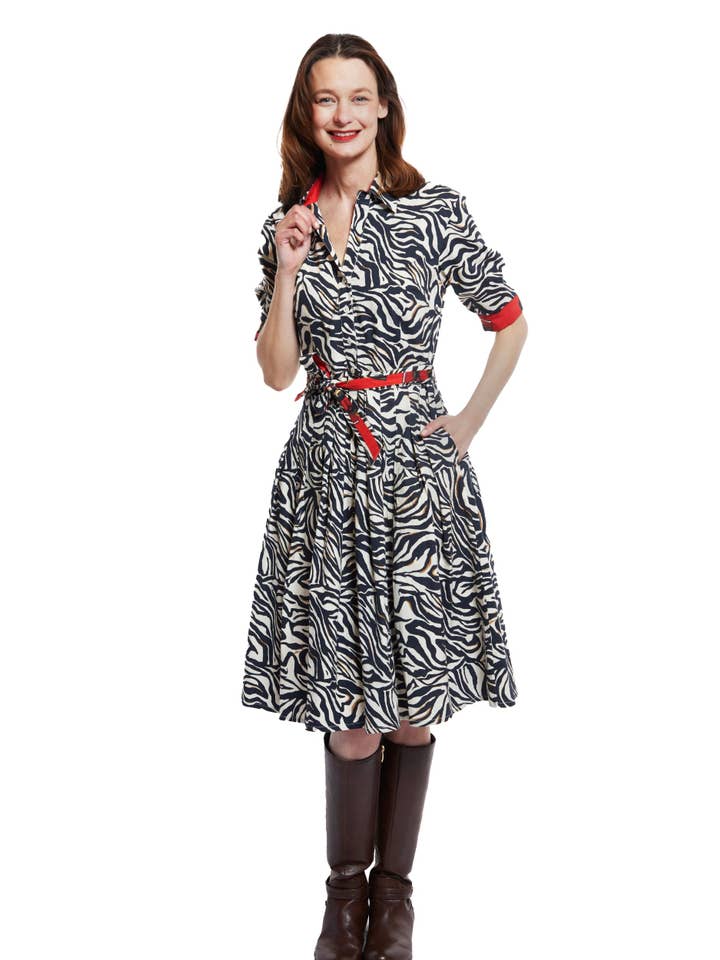 Dizzy-Lizzie - Wholesale Dress - Women's - Mrs Maisel Dress Black And White Zebra Print1