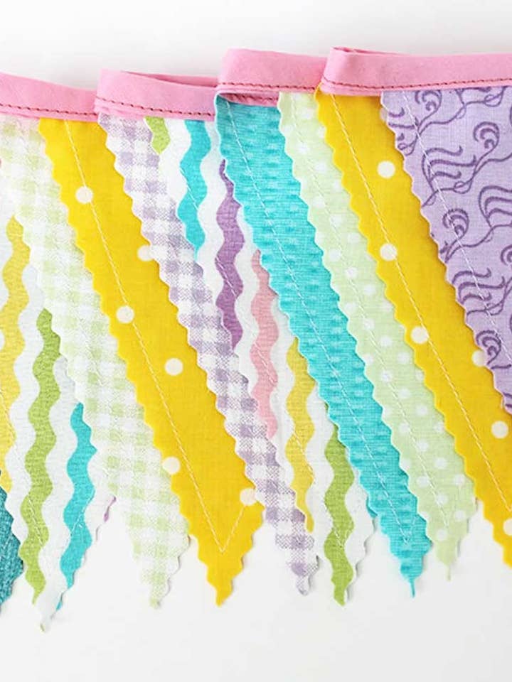 Bunting. Pastel Fabric. Party banner. Holiday Spring decor. for wholesale by edeenut