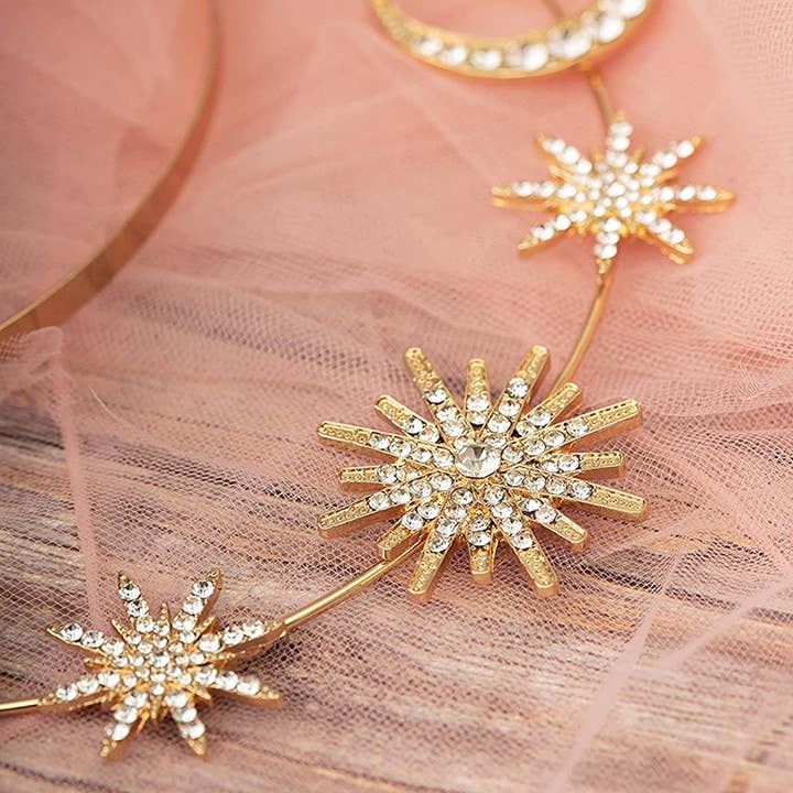 Happy Dream Gifts - Wholesale Fashion Headband - Women's - Sun Moon Stars Goddess Crown Halo Headband, Boho Headpiece2