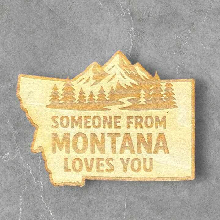 Calamita in legno Montana Love per la vendita all'ingrosso da parte di Daisy Ridge