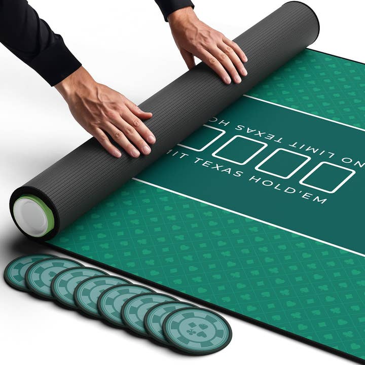 Newverest - Wholesale Card Game - Newverest Poker Table Top 70" x 35", Texas Hold'em Poker Mat