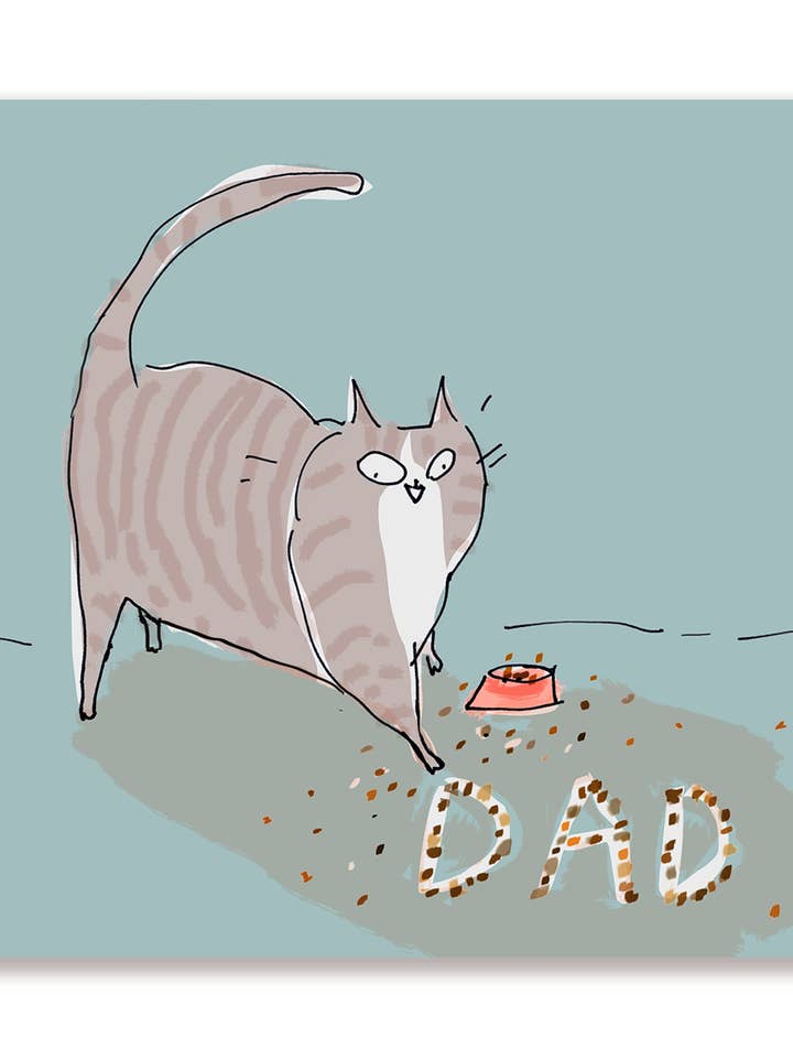 Pappa - Food Bowl Art - Kattkort för wholesale av The Dancing Cat