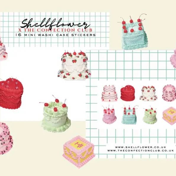 Shellflower - Wholesale Sticker - Cakes Washi Flake Stickers