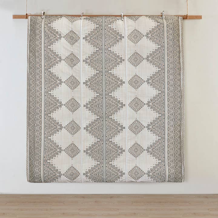 Olliix - Wholesale Bedding Set - 4 Piece Boho Printed Comforter/Duvet Cover Set, Beige/Ivory6