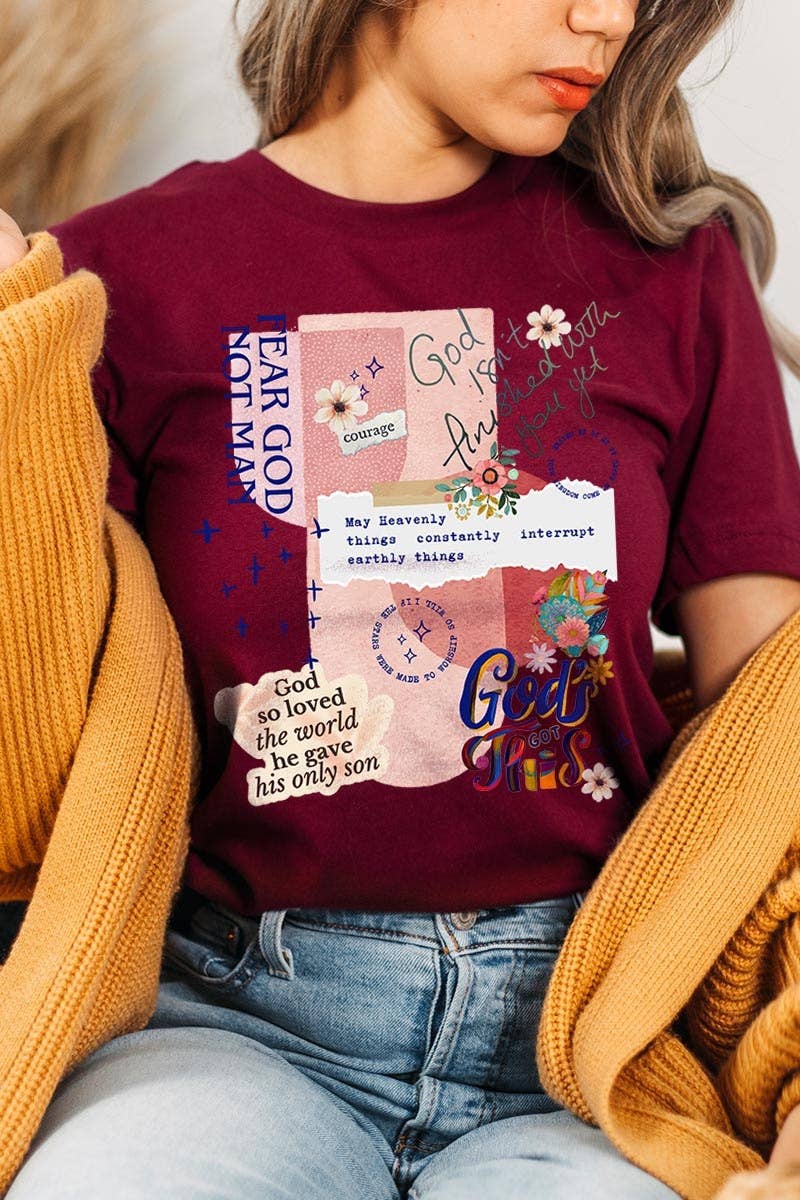 COLORBEAR – wholesale T-shirt med logga - Dam – Kristen collagegrafik t-shirt8